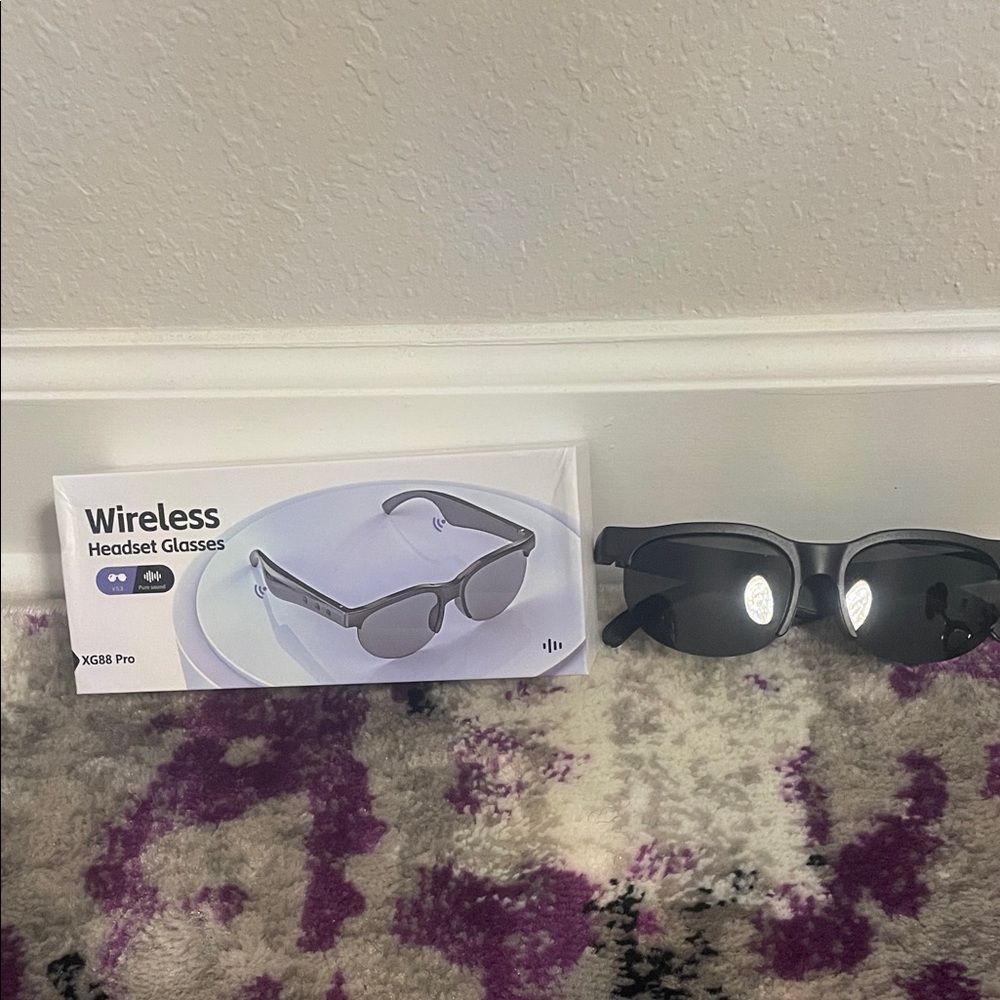 Wireless Headset Glasses - Black